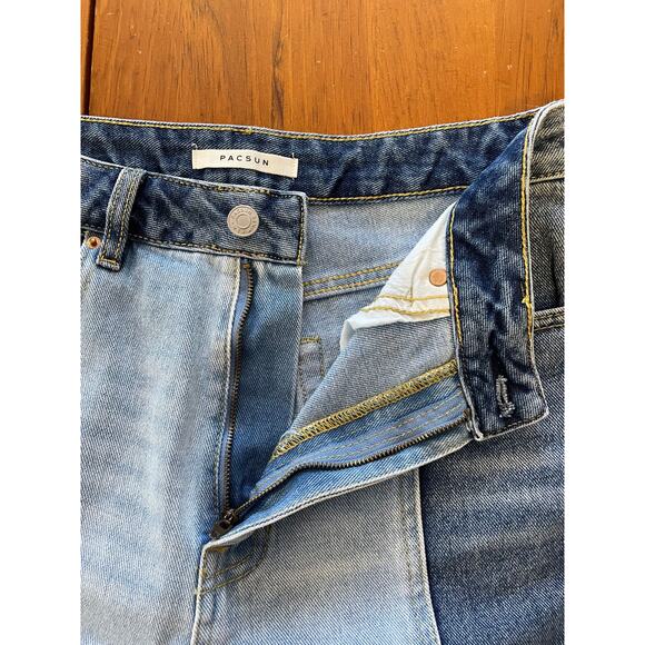 Pacsun Womens Jeans Size 28 90s Boyfriend Two Toned All Cotton Medium Light Wash - Picture 3 of 9